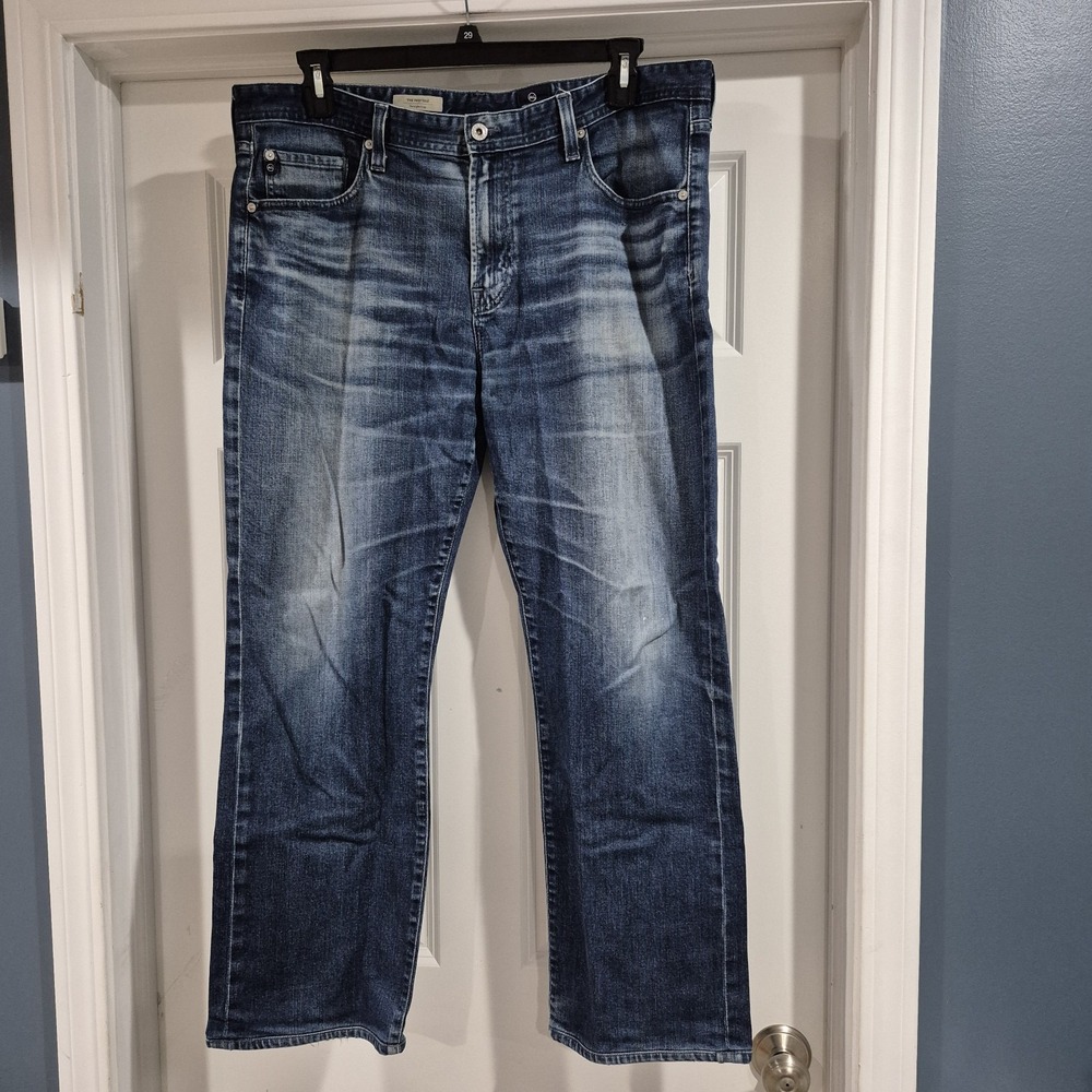 AG Adriano Goldschmeid Jeans Mens 38x29 The Protege Straight Leg Stretch *Hemmed